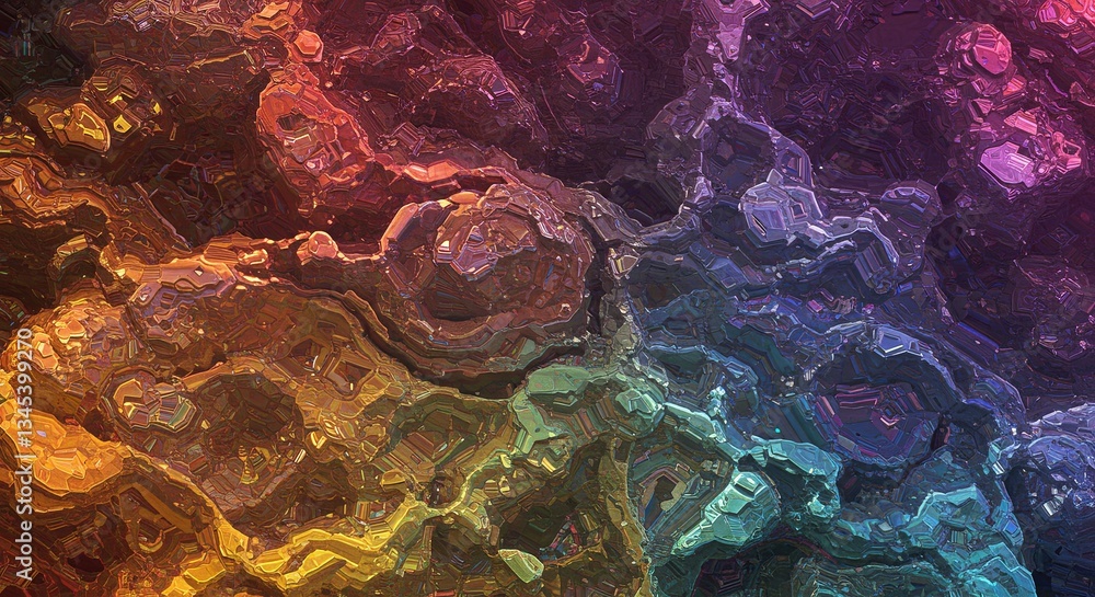 Poster a colorful abstract painting with a lot of different colors and shapes