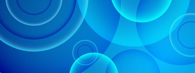 simple and elegant blue circle shapes abstract geometric background in a sleek style vector illustration