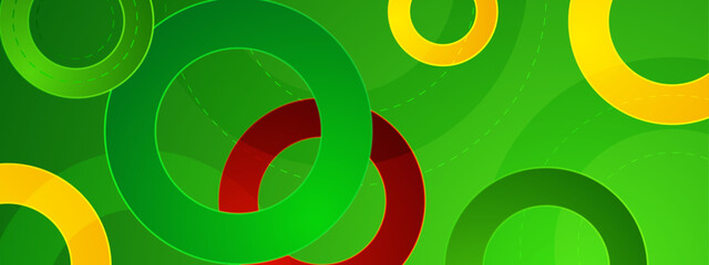 simple and elegant green yellow and red abstract geometric background in a sleek style vector illustration