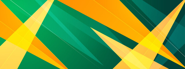 abstract green and yellow gradient geometric background vector illustration