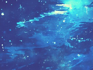 Fototapeta premium Celestial Night Sky Abstract Painting