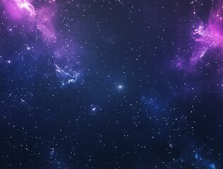 Obraz premium Cosmic Nebula, Stars, Purple Galaxy