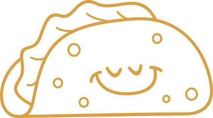 Outline Handdrawn Food Element Set