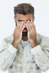 Middle Eastern experiencing pain expression, depicting real emotion and struggle.