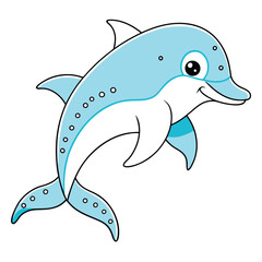Naklejka premium Connect the Dots to Reveal a Playful Dolphin: A Fun Coloring Activity for Kids