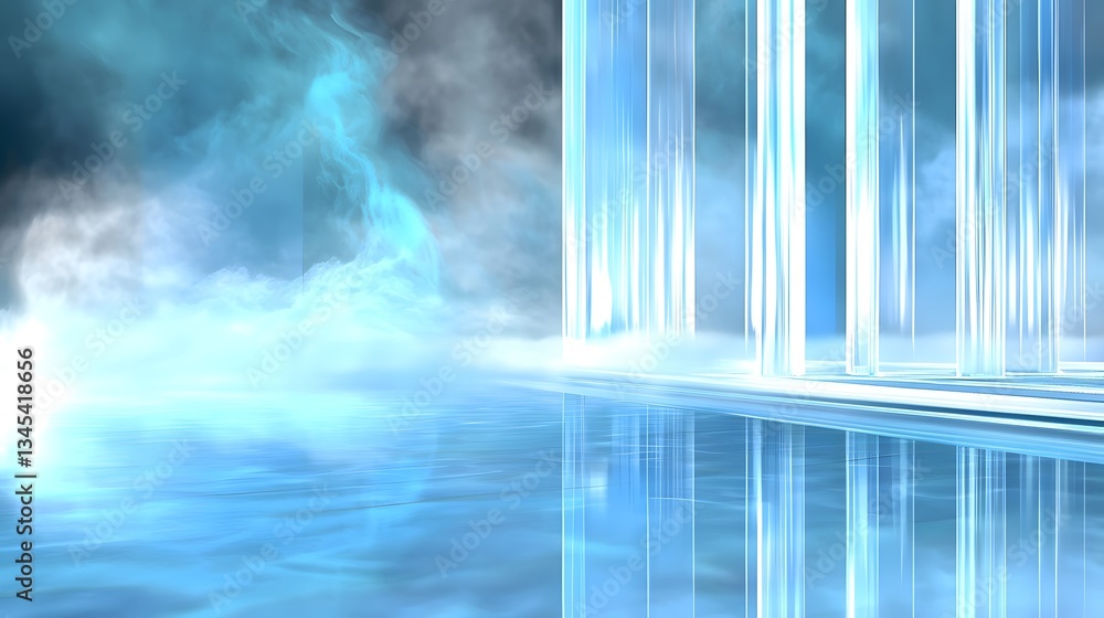 Poster gigantic ai enhanced solar powered air circulation grids optimizing ventilation and cooling in futur