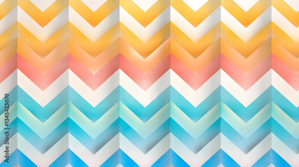 Poster vibrant and dynamic abstract geometric seamless pattern design with bold contrasting colorful zigzag