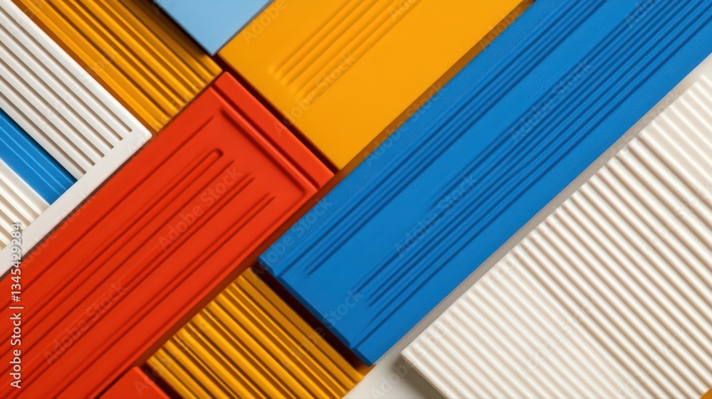 Poster abstract colorful textured rectangles geometric pattern