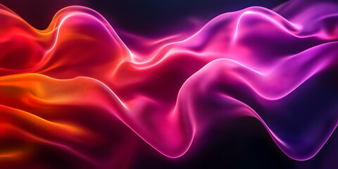 Fototapeta premium Vibrant Flowing Waves Of Colorful Light In Shades Of Pink Purple And Orange 2023-style Art Design Background Texture Fluid Gradient Pattern Abstract Background Inspiration Visual