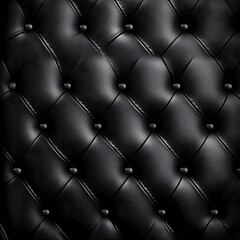 Naklejka premium Textured Black Upholstery with Quilted Pattern and Subtle Gloss Finish Design Features For Furniture Style with Interior Design Inspiration for home decor and modern luxury living