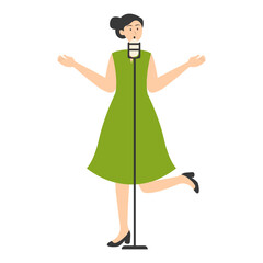 People Enjoying Activities. Vector Character in Cartoon Style.