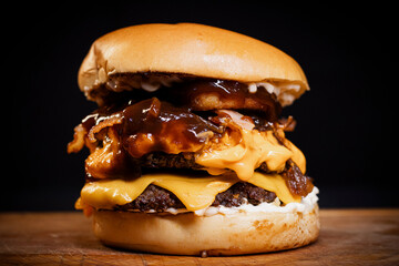 hamburger on a plate