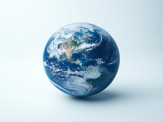 Fototapeta premium Global Earth for Studio Shot, White Background.