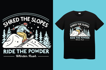 I'm a skiing dad, t shirt design silhouette retro style