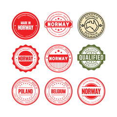 Obraz premium Vintage label set vector icons for best quality business sale stamps