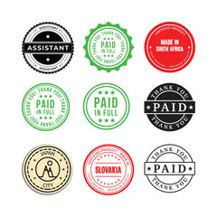 Premium vintage label set vector icons for best quality sale signs