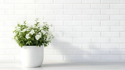 Elegant Greenery in a Simple Modern Setting