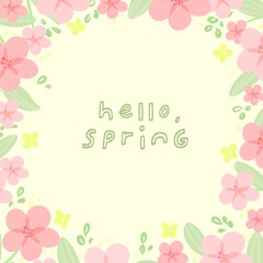 greeting card with pink flowers