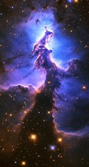 Fototapeta premium Stunning Cosmic Nebula: A Celestial Masterpiece Phone Wallpaper