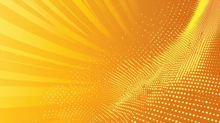 A vibrant abstract yellow and orange background with glowing elements