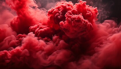 red dense smoke combined with red smoke