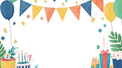 Obraz premium Eco-Friendly Decorations for a Birthday Party Setup