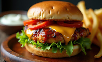 honey bbq chicken sandwich tomato and lettuce