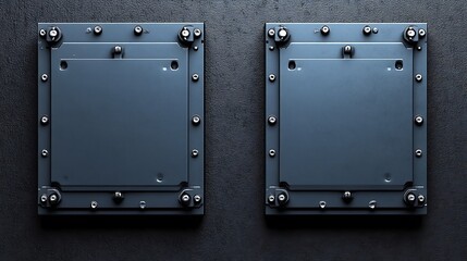 Fototapeta premium Dark Metal Panels for Industrial Background.