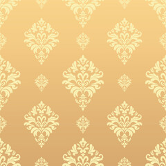 Elegant Seamless Damask Pattern – Vintage Ornamental Floral Background for Luxury Design and Home Decor