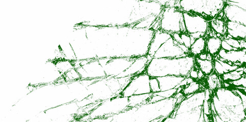 Distressed texture of the old wall grunge background. Vector green distress texture of multiple cracks design, abstract distressed grunge surface texture Transparent background. 