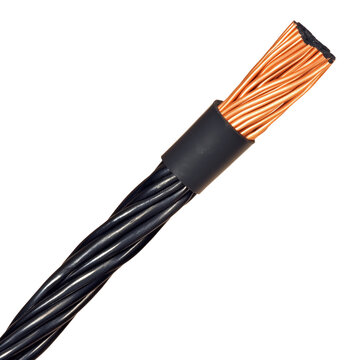 Coper cable isolated on transparent background