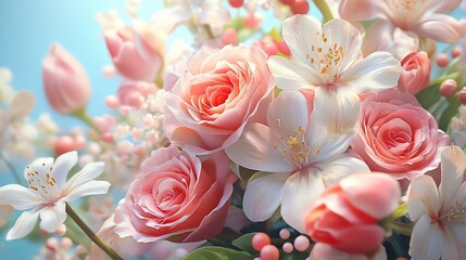 Vibrant pink and white floral arrangement