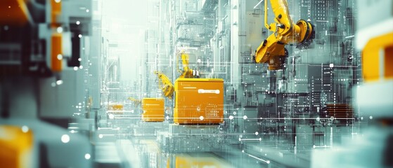 Automated Manufacturing Process in Modern Factory
