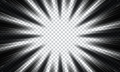 Abstract comic lines of copy space with transparent background. Can be used to highlight space text for ads, posters, templates. vector illustration