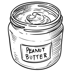 peanut butter handdrawn illustration