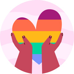 Pride Parade - circle - illustration