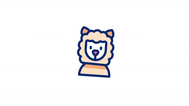 Llama Animated Alpha Icons loop