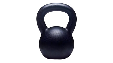 3d Rendering of Metallic Kettlebell for Fitness and Exercise on Transparent Background Weightlifting Equipment Power and Strength Training Tool Isolated Single Black Object Shape