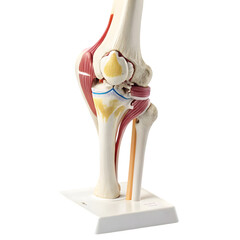 Human Knee Joint Anatomy Model isolated on transparent background