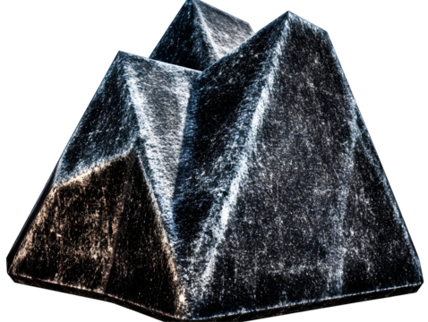 Abstract Transparent Background of Geometric Pyramids with Glowing Futuristic Designs and Sparkling Texture a Modern Digital 3D Rendering Illustration