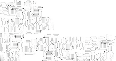 Circuit technology background with hi-tech digital stock illustration. 