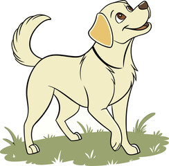 Labrador Retriever Dog Illustration