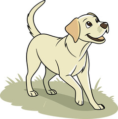 Labrador Retriever Dog Illustration