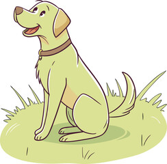 Labrador Retriever Dog Illustration