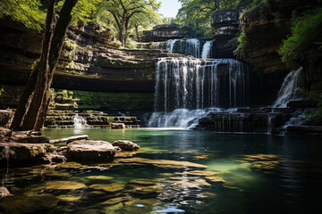 Watkins Falls enchants with its cascading waters, lush greenery, and serene ambiance, beckoning visitors into a world of pure enchantment