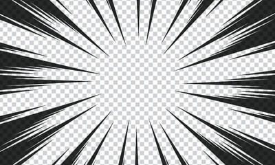 Speed ​​line fast motion background. Comic vector illustration with lines. Pop art pattern