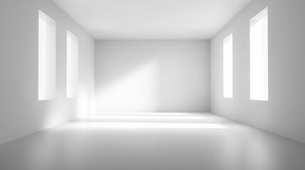 Fototapeta premium Minimalist white industrial texture with gradient lighting, embodying modern simplicity and clean aesthetics.