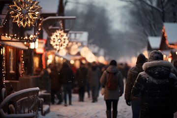 With each delicate snowflake falling from sky, town is enveloped whimsical winter wonderland, where inhabitants effortlessly glide through their enchanting daily rituals