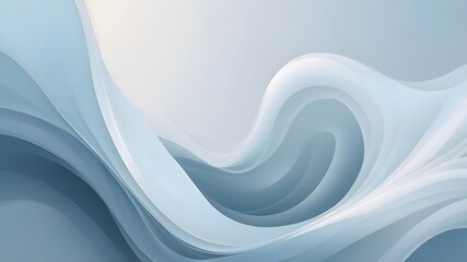 The image displays an abstract design with flowing, wave-like patterns in shades of blue and white, creating a smooth, dynamic effect.