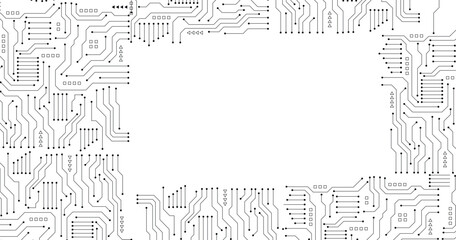 Circuit technology background with hi-tech digital stock illustration. 